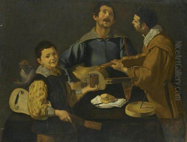 The Concert Oil Painting by Diego Rodriguez de Silva y Velazquez