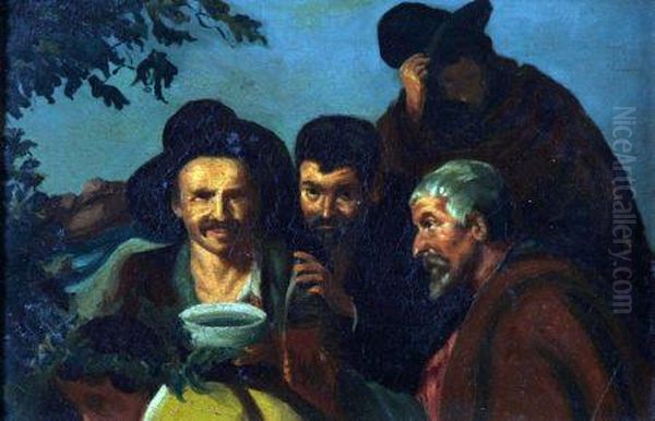 Peasants Oil Painting by Diego Rodriguez de Silva y Velazquez