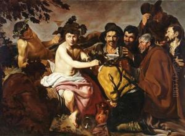 Los Barrachos Oil Painting by Diego Rodriguez de Silva y Velazquez