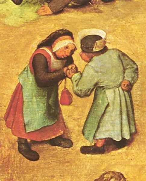 Children's Games (detail 5) 1559-60 Oil Painting by Pieter the Elder Bruegel