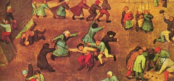 Children's Games (detail 8) 1559-60 Oil Painting by Pieter the Elder Bruegel