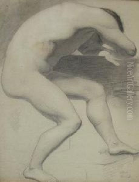 Male Nude Study by Vellier