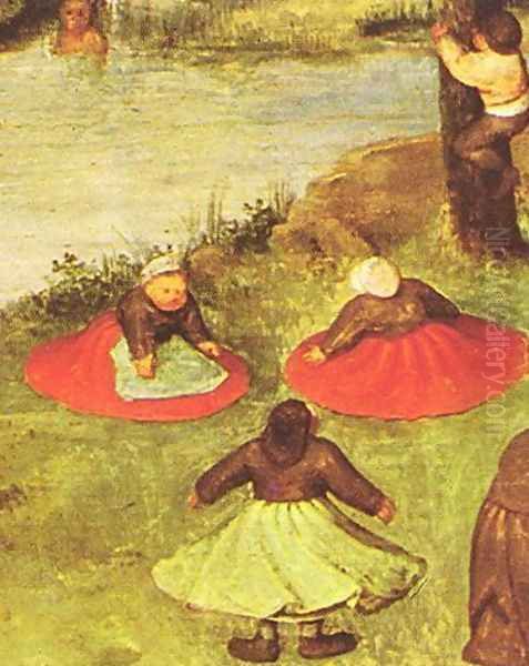 Children's Games (detail 2) 1559-60 Oil Painting by Pieter the Elder Bruegel