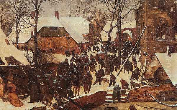 The Adoration of the Kings in the Snow 1567 Oil Painting by Pieter the Elder Bruegel