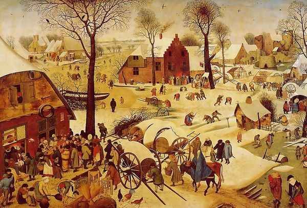 The Census at Bethlehem Oil Painting by Pieter the Elder Bruegel