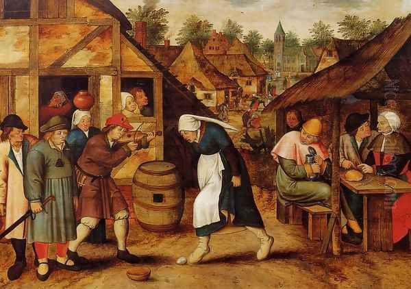 The Egg Dance Oil Painting by Pieter the Elder Bruegel