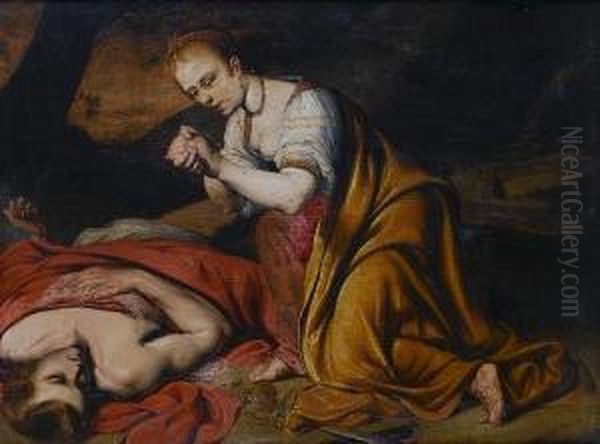 Pyramus And Thisbe Oil Painting by Francois Venant