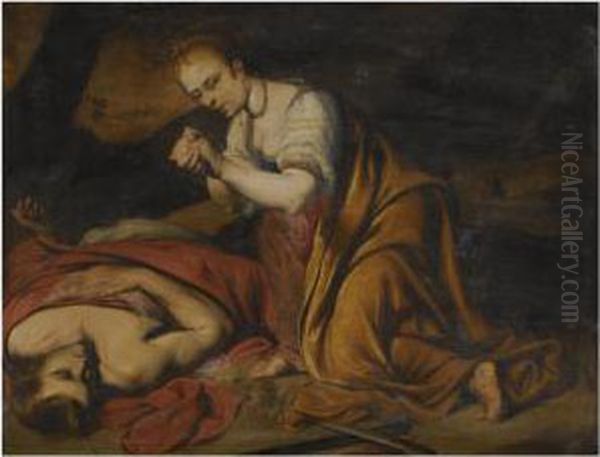 Pyramus And Thisbe Oil Painting by Francois Venant