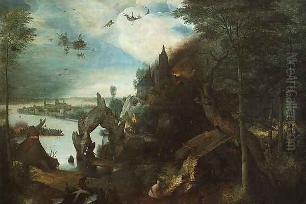 The Temptation of Saint Anthony 1555-58 Oil Painting by Pieter the Elder Bruegel