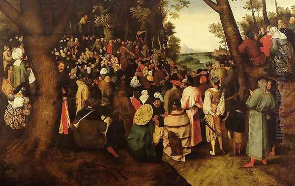 A Landscape With Saint John The Baptist Preaching Oil Painting by Pieter the Elder Bruegel