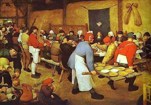 The Peasant Wedding 2 Oil Painting by Pieter the Elder Bruegel