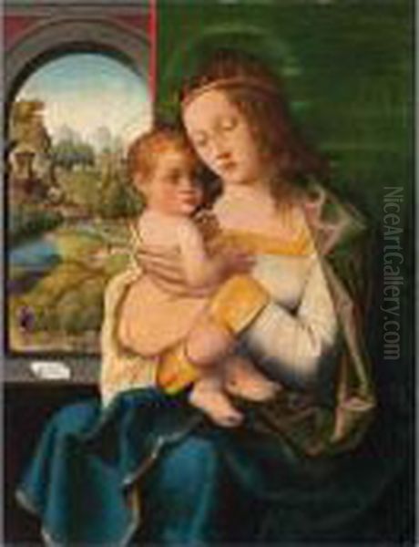 Madonna Col Bambino Oil Painting by Bartolomeo Veneto