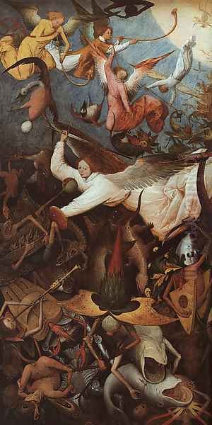 The Fall of the Rebel Angels (detail) 1562 Oil Painting by Pieter the Elder Bruegel