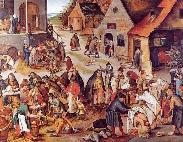 The Seven Acts of Charity Oil Painting by Pieter the Elder Bruegel