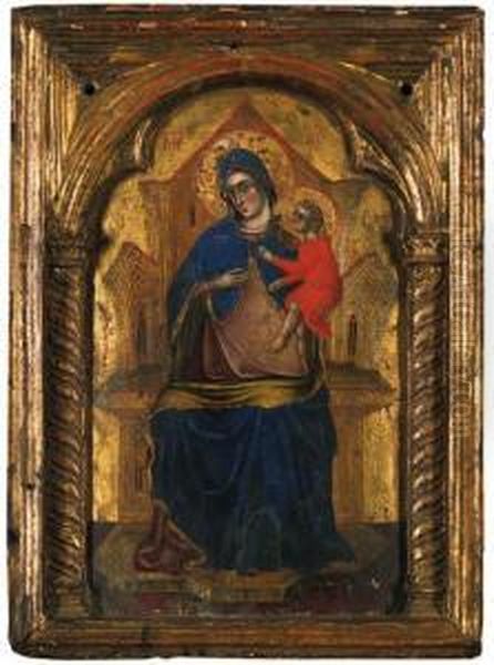 The Madonna And Child Enthroned Oil Painting by Paolo Veneziano