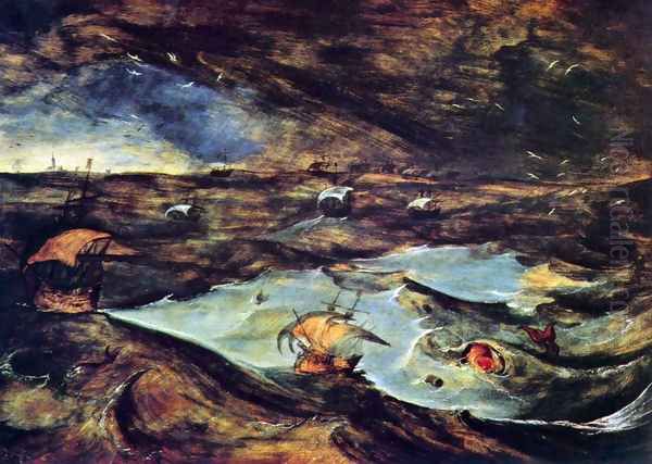 Sea storm Oil Painting by Pieter the Elder Bruegel