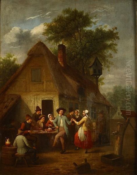 Danse Au Village Oil Painting by Camille Vennemann