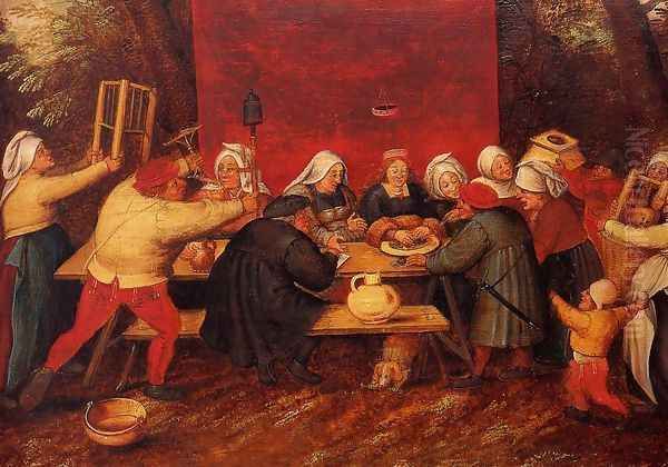 Giving Presents at a Wedding Oil Painting by Pieter the Elder Bruegel