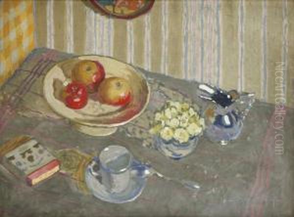 Nature Morte Au Compotier Oil Painting by Ernest Ventrillon