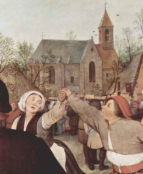 Farmers dance, Detail 1 Oil Painting by Pieter the Elder Bruegel