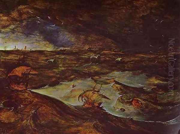 Storm at Sea Oil Painting by Pieter the Elder Bruegel