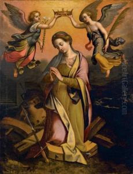 Santa Caterina D'alessandria Oil Painting by Marcello Venusti