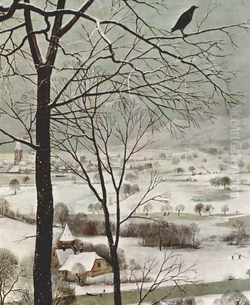 Hunters in the snow (detail 2) Oil Painting by Pieter the Elder Bruegel