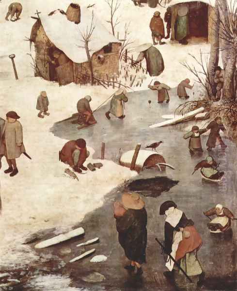 The Numbering at Bethlehem, Detail 1 Oil Painting by Pieter the Elder Bruegel