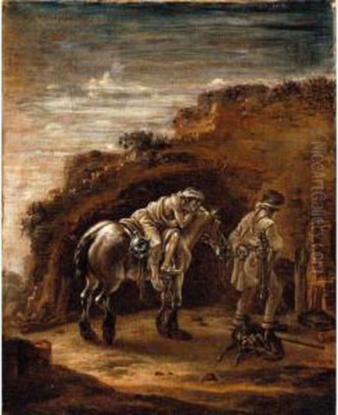 En Grisaille Oil Painting by Pieter Cornelisz. Verbeeck