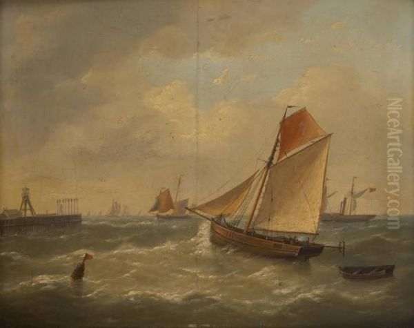 Marine Oil Painting by Louis Verboeckhoven