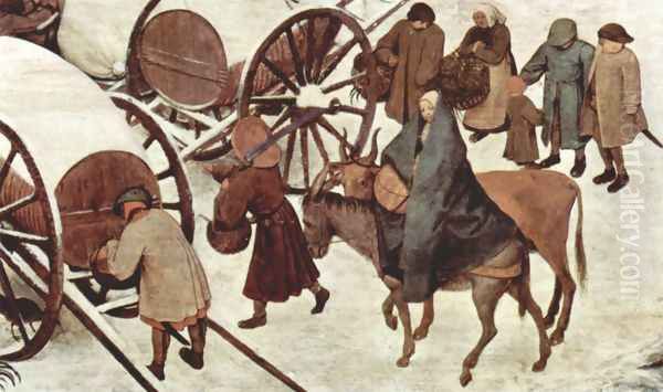 The Numbering at Bethlehem, Detail 4 Oil Painting by Pieter the Elder Bruegel