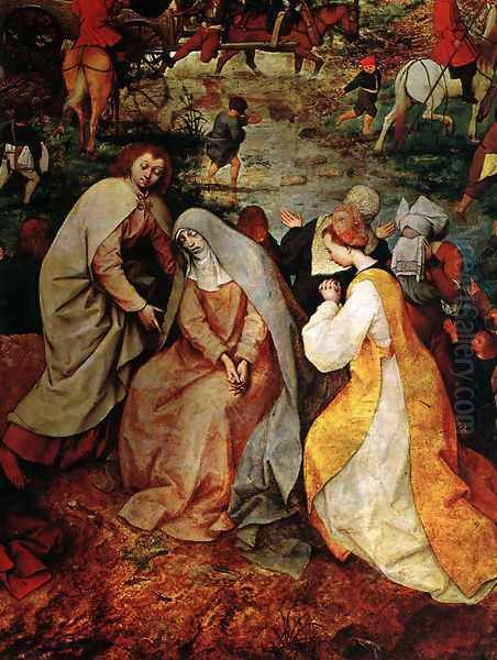 Christ Carrying the Cross (detail 1) Oil Painting by Pieter the Elder Bruegel