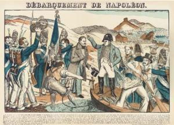 Debarquement De Napoleon Oil Painting by Jean Charles Verbrugge