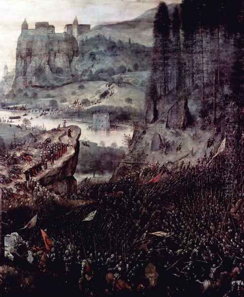 Sauls Suicide, Detail Oil Painting by Pieter the Elder Bruegel