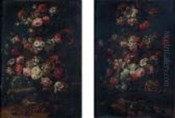 Natures Mortes De Fleurs Oil Painting by Gaspard Verbrugghen Ii