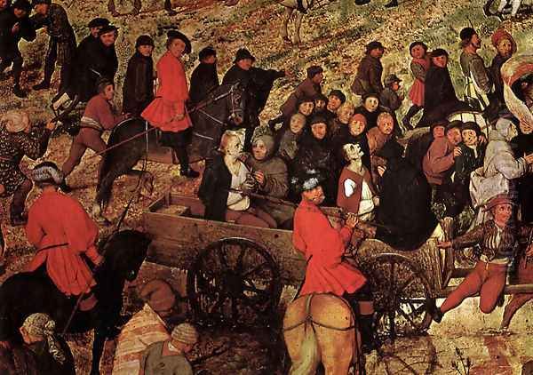 Christ Carrying the Cross (detail 2) Oil Painting by Pieter the Elder Bruegel