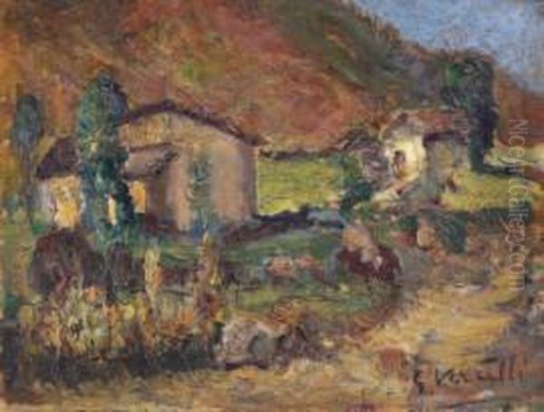 Paesaggio Collinare Oil Painting by Giulio Romano Vercelli