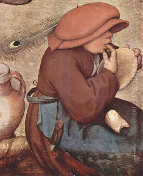 Peasant wedding (detail 2) Oil Painting by Pieter the Elder Bruegel