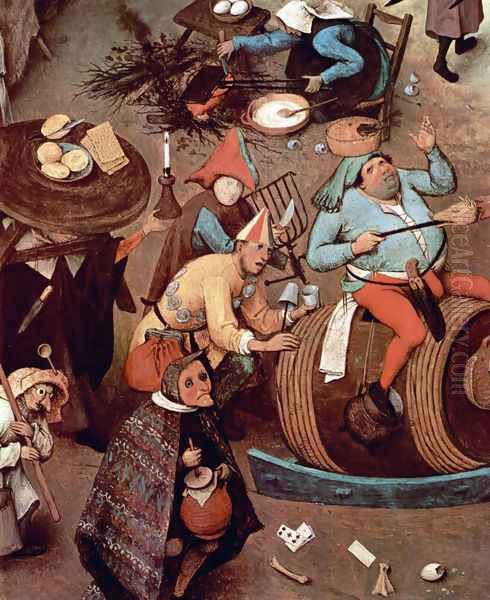 The Fight between Carnival and Lent Oil Painting by Pieter the Elder Bruegel