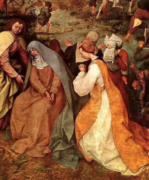 Christ Carrying the Cross (detail) Oil Painting by Pieter the Elder Bruegel