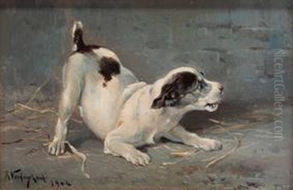 Perrito Oil Painting by Ricardo Verdugo Landi