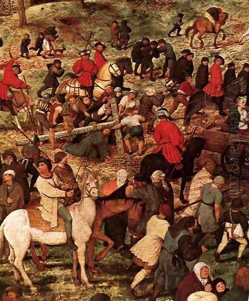 Christ Carrying the Cross (detail) 2 Oil Painting by Pieter the Elder Bruegel