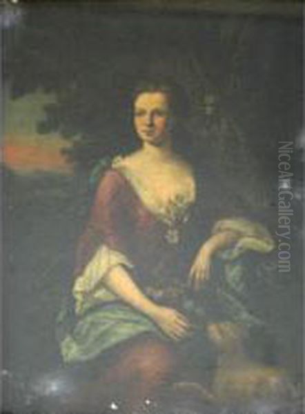 Portrait Of A Lady Oil Painting by Johannes or Jan Verelst