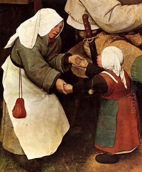 The Peasant Dance (detail) 3 Oil Painting by Pieter the Elder Bruegel