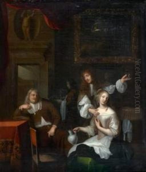 Une Joyeuse Compagnie Oil Painting by Pieter Harmensz Verelst