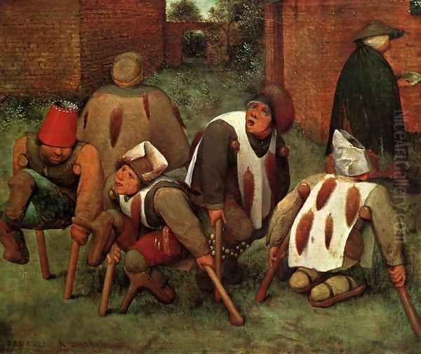 The Cripples Oil Painting by Pieter the Elder Bruegel