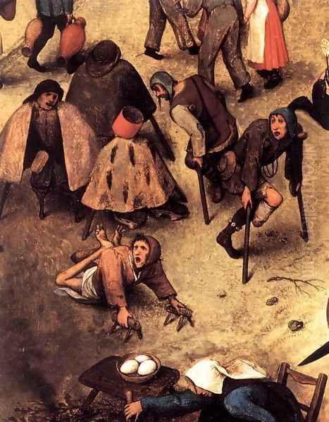 The Fight between Carnival and Lent (detail) 5 Oil Painting by Pieter the Elder Bruegel