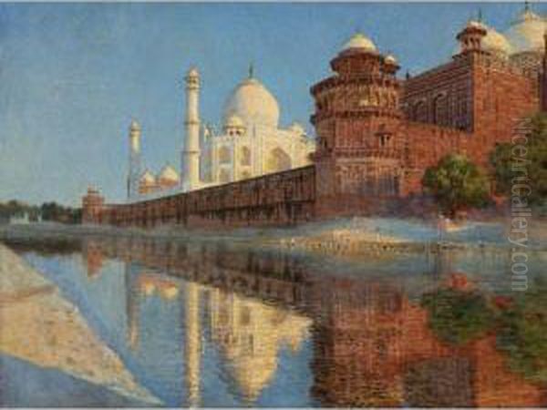 The Taj Mahal, Evening Oil Painting by Vasily Vasilievich Vereschagin