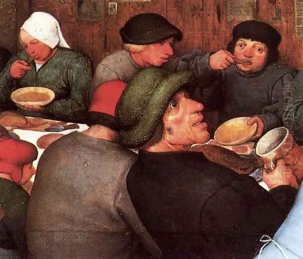 Peasant Wedding (detail) 2 Oil Painting by Pieter the Elder Bruegel