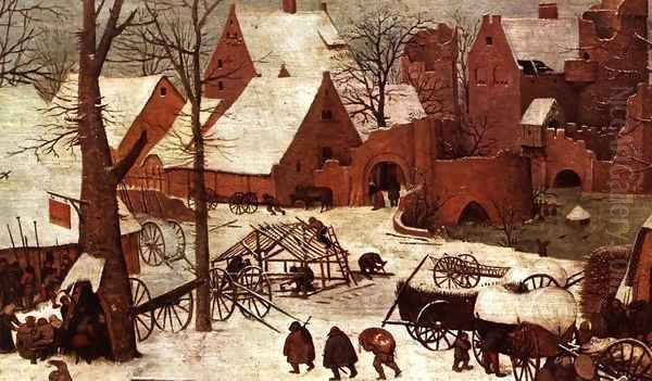 The Census at Bethlehem (detail) 6 Oil Painting by Pieter the Elder Bruegel